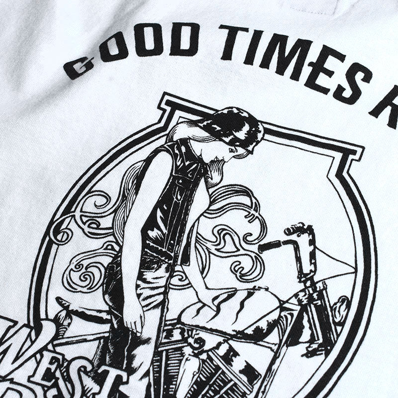 May club -【WESTRIDE】"GOOD TIMES ROLL" TEE - WHITE