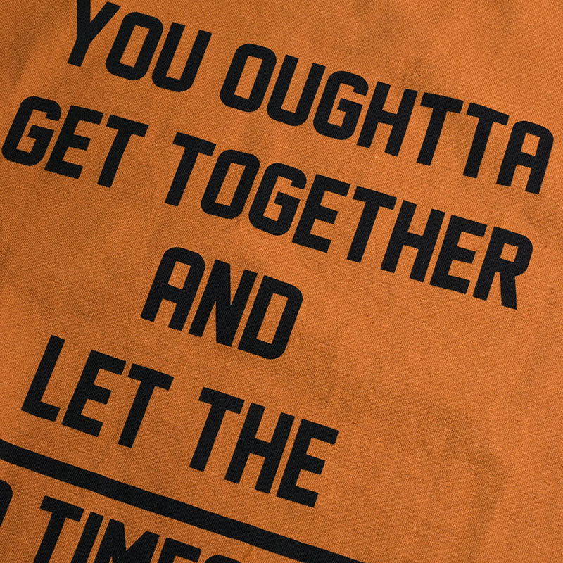 May club -【WESTRIDE】"GET TOGETHER" TEE - COGNAC