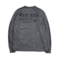 May club -【WESTRIDE】TRADEMARK LONG SLEEVES TEE - GRAY