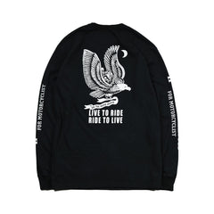 May club -【WESTRIDE】"LIVE TO RIDE" LONG SLEEVES TEE - BLACK