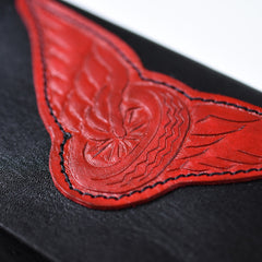 May club -【WESTRIDE】OLD BIKER LEATHER WALLET - RED PATCH