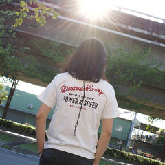 May club -【WESTRIDE】"POWER AND SPEED PISTON" TEE - WHITE