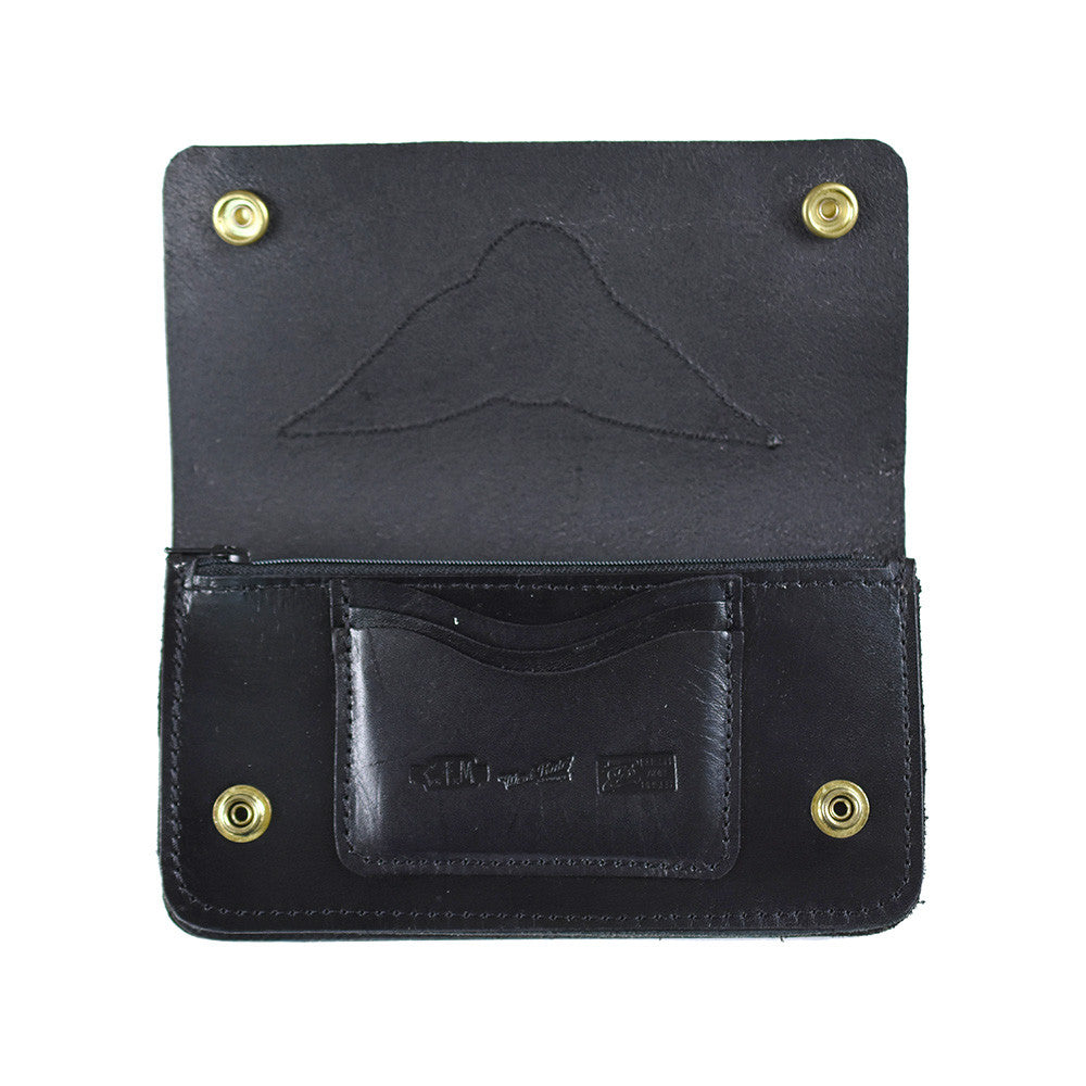 May club -【WESTRIDE】OLD BIKER LEATHER WALLET - BLUE PATCH