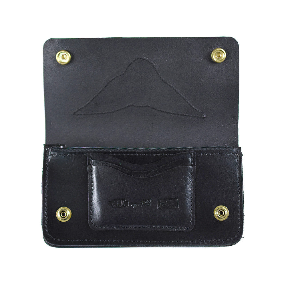 May club -【WESTRIDE】OLD BIKER LEATHER WALLET - RED PATCH