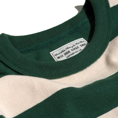 HEAVY BORDER LONG SLEEVES TEE - GRN/CRM - May club