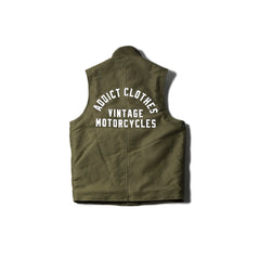 May club -【Addict Clothes】BOA LINED ULSTER VEST - KHAKI GREEN