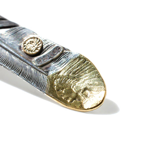 May club -【Chooke】5$ Indian Head GOLD COIN WING TIP FEATHER SET