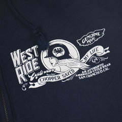 May club -【WESTRIDE】FULL ZIP MC HOODIE - NAVY