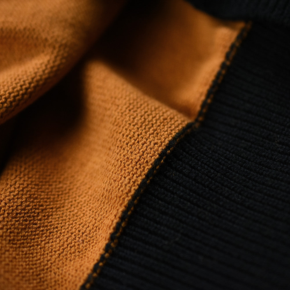 May club -【WESTRIDE】CLASSIC H.ZIP JERSEY - BLK/GLD