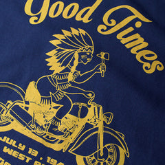 May club -【WESTRIDE】"GOOD TIMES" TEE - FADE NAVY