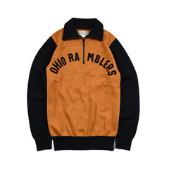 May club -【WESTRIDE】CLASSIC H.ZIP JERSEY - BLK/GLD