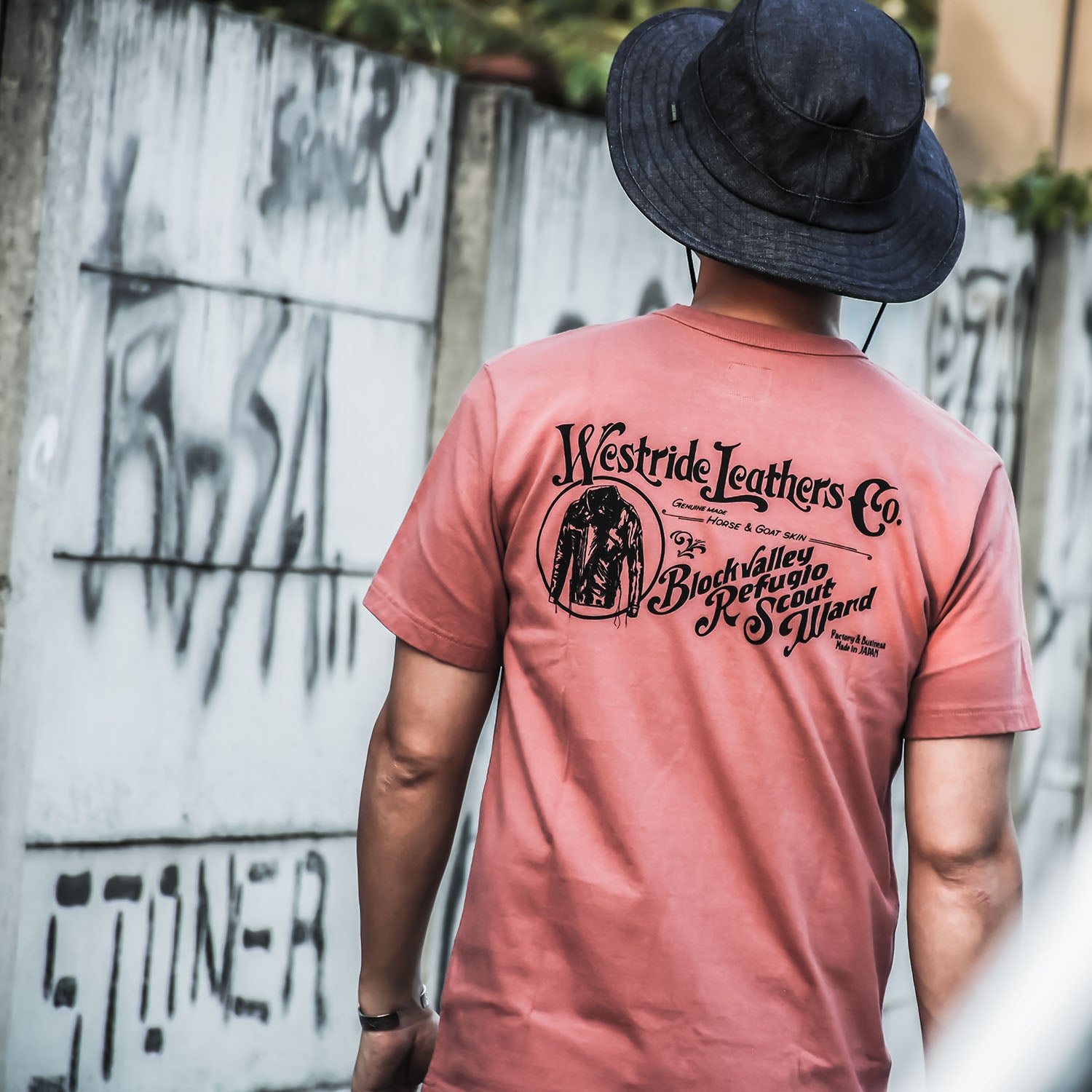 "WR LEATHER CO." TEE - D. PINK - May club