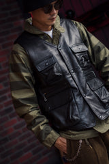 FORT MORGAN VEST - STEERHIDE BLACK - May club