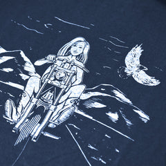 May club -【WESTRIDE】"THE EAGLE SOARS ALONE" TEE - NAVY