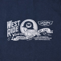 May club -【WESTRIDE】"POWER AND SPEED" TEE - NAVY