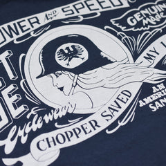 May club -【WESTRIDE】"POWER AND SPEED" TEE - NAVY