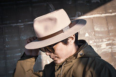 BLACK JOE HAT - BEIGE / SILVER - May club