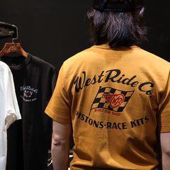 May club -【WESTRIDE】"WR FLAG" TEE - COGNAC