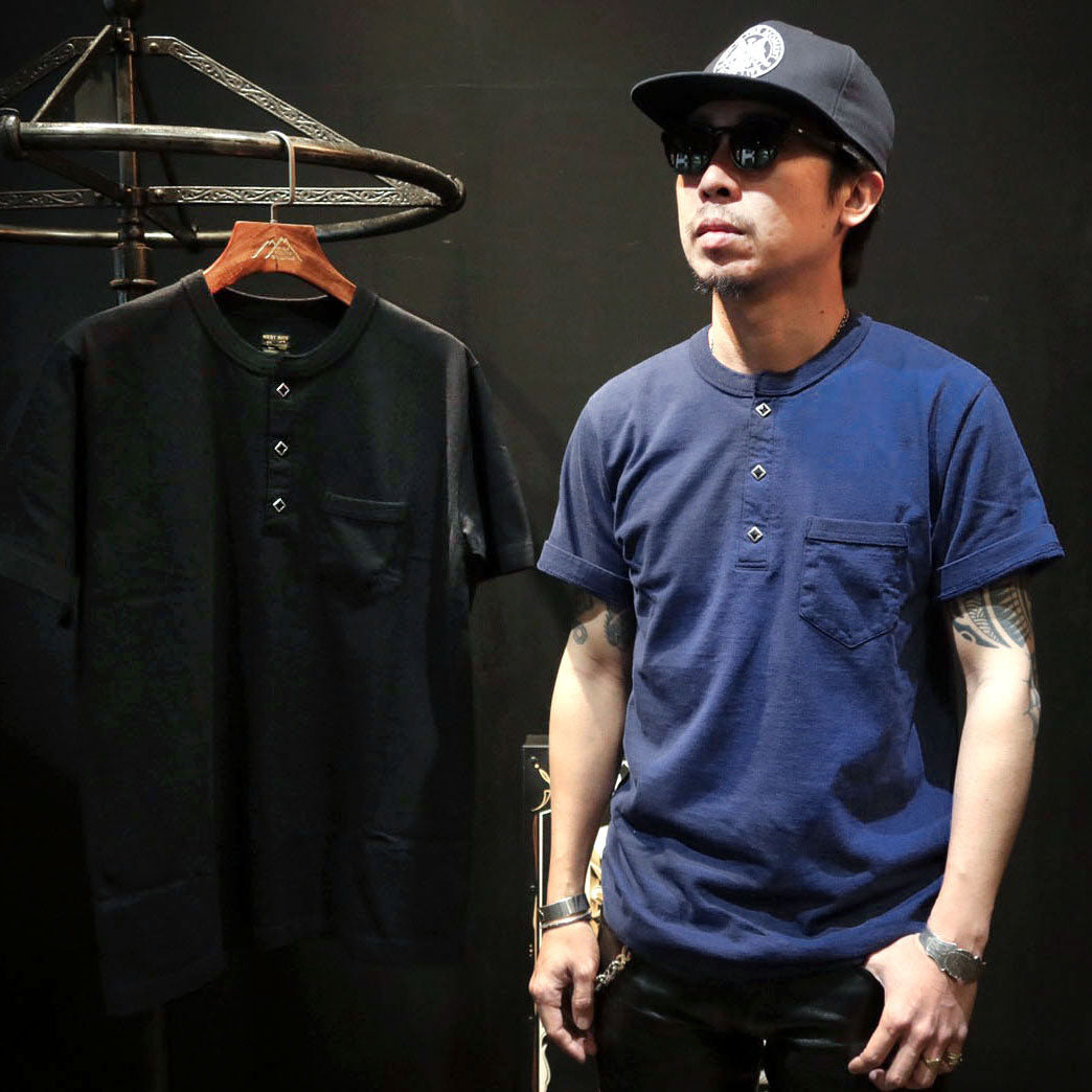 May club -【WESTRIDE】GREEN BOW TEE - FADE NAVY