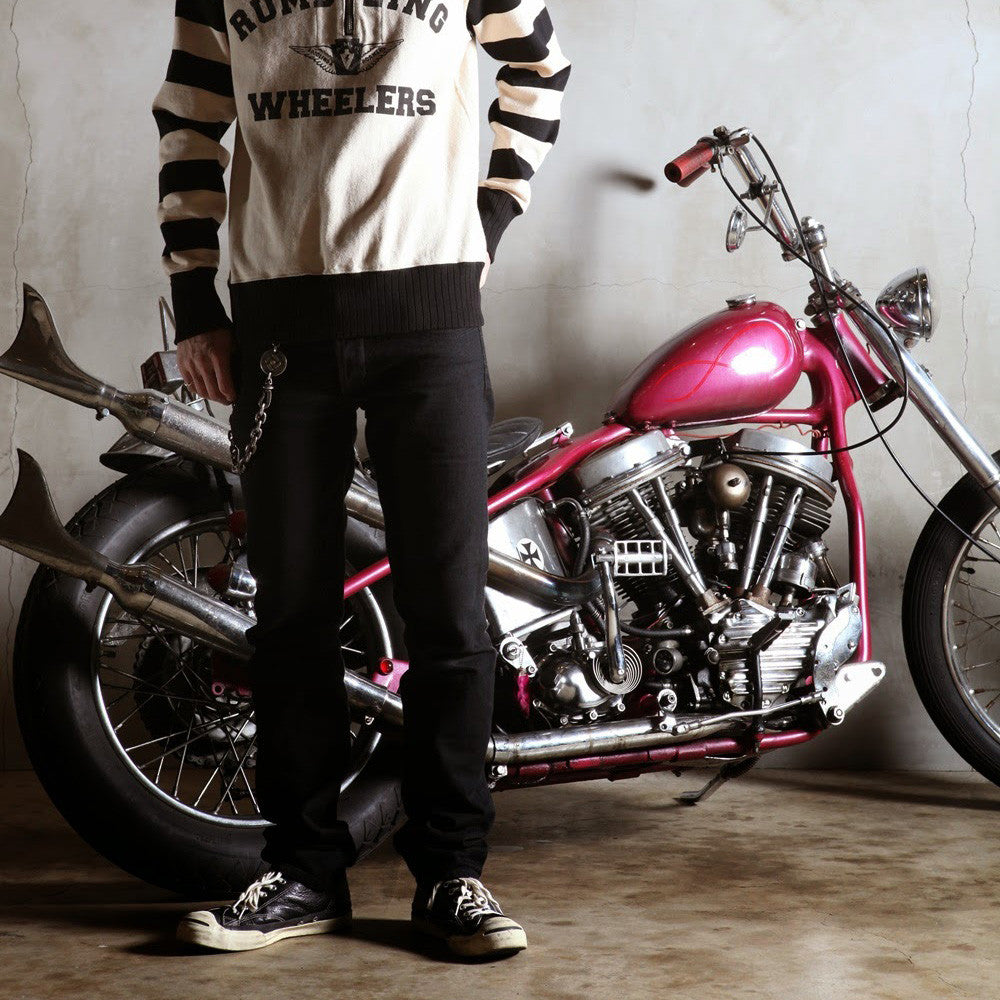 May club -【WESTRIDE】WR105 人氣定番 Skinny Black Denim 窄版牛仔褲