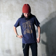 May club -【WESTRIDE】"UNCLE CHOPPER" TEE - NAVY