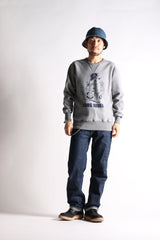 HEAVY WEIGHT FRONT-V SWEAT - LONG WAY: H.GRY - May club