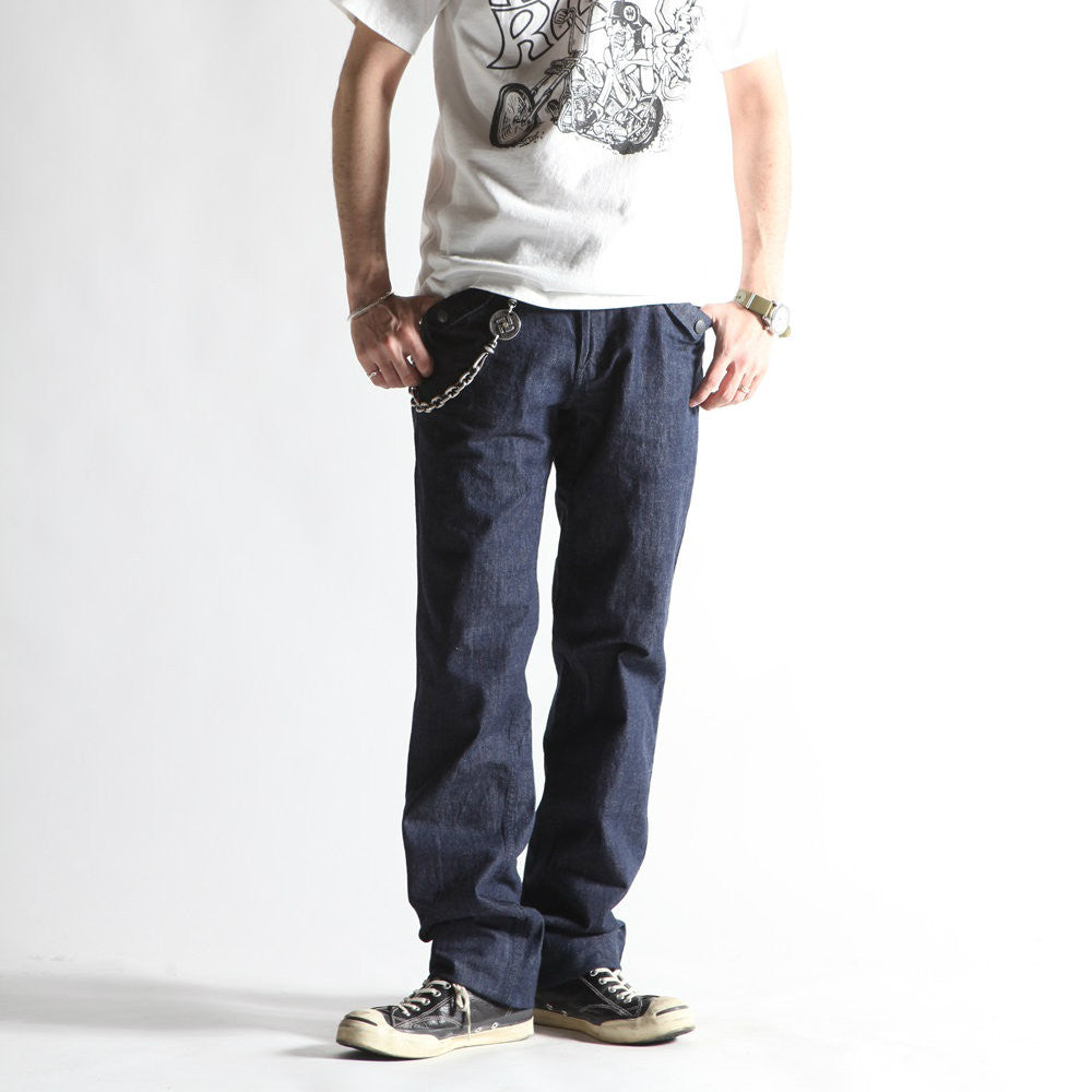 May club -【WESTRIDE】W FLAP TAPERED PANTS - BLUE DENIM