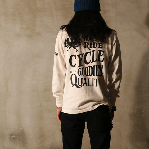 May club -【WESTRIDE】"POWER AND SPEED" LONG SLEEVES TEE  - WHITE