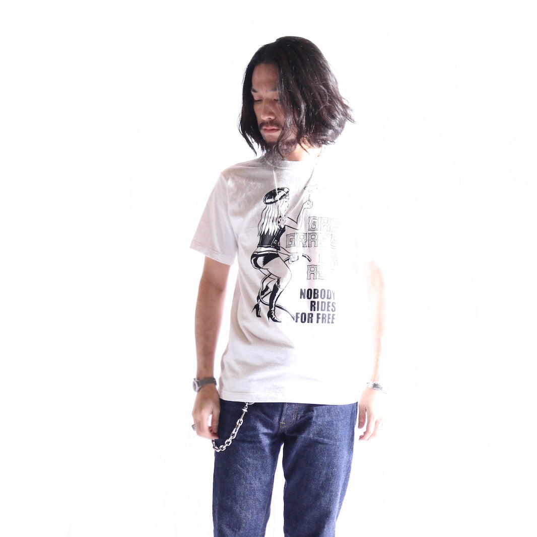 May club -【WESTRIDE】"GAS GRASS OR ASS" TEE - WHITE