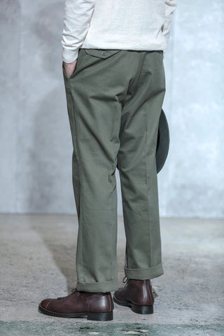 ACV-TR02TW SINGLE PLEATED COTTON TWILL TROUSERS - May club