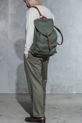 ACV-BG04 ARMY SERGE BACKPACK - ARMY GREEN - May club