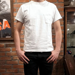 May club -【Addict Clothes】AD-CS-01 SLANTING POCKET T-SHIRT - USED WHITE