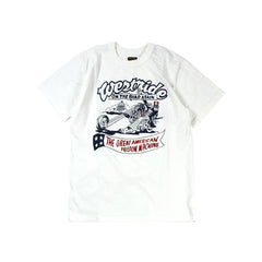 May club -【WESTRIDE】"UNCLE SAM ON THE ROAD AGAIN" TEE - WHITE