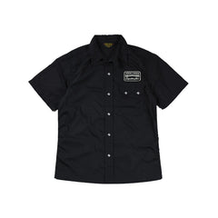 May club -【WESTRIDE】SNAP WORK S/S SHIRTS - BLACK