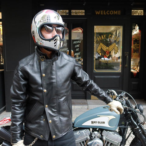 May club -【Addict Clothes】AD-09 HORSEHIDE ULSTER JACKET - BLACK