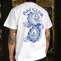 May club -【May club】MAY CLUB X KNUCKLE 8TH ANNIVERSARY TEE - WHITE/BLUE