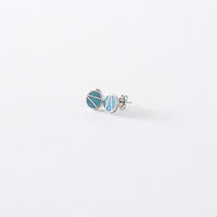 CIRCLE TURQUOISE STERLING SILVER PIERCING - May club