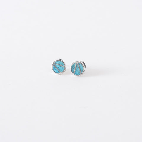 CIRCLE TURQUOISE STERLING SILVER PIERCING - May club