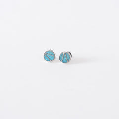 CIRCLE TURQUOISE STERLING SILVER PIERCING - May club