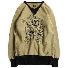 HEAVY WEIGHT FRONT-V SWEAT THREE WISE MONKEYS - W.GRN/BLK - May club