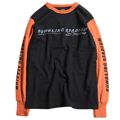 RUMBLING STADIUM LONG SLEEVE TEE - BLK/ORG - May club