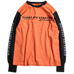 RUMBLING STADIUM LONG SLEEVE TEE - ORG/BLK - May club