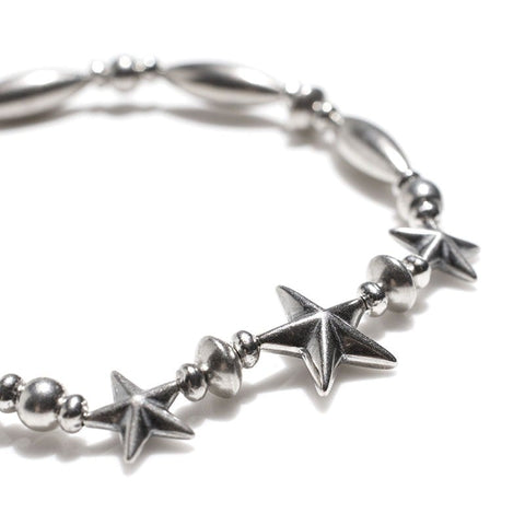 May club -【SunKu】Star Beads Bracelet Silver Star & Pipe eads