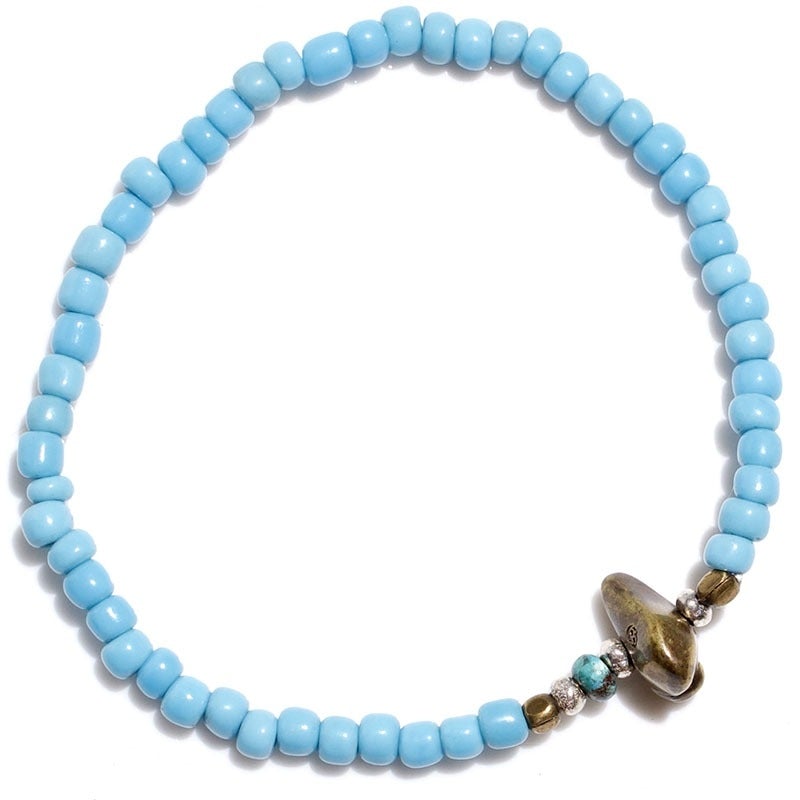 May club -【SunKu】Antique Beads Bracelet Sax
