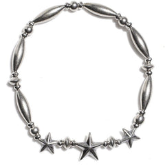 May club -【SunKu】Star Beads Bracelet Silver Star & Pipe eads