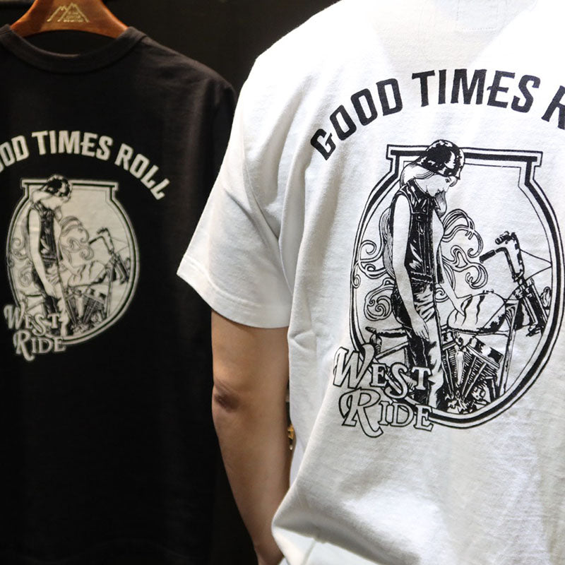 May club -【WESTRIDE】"GOOD TIMES ROLL" TEE - WHITE