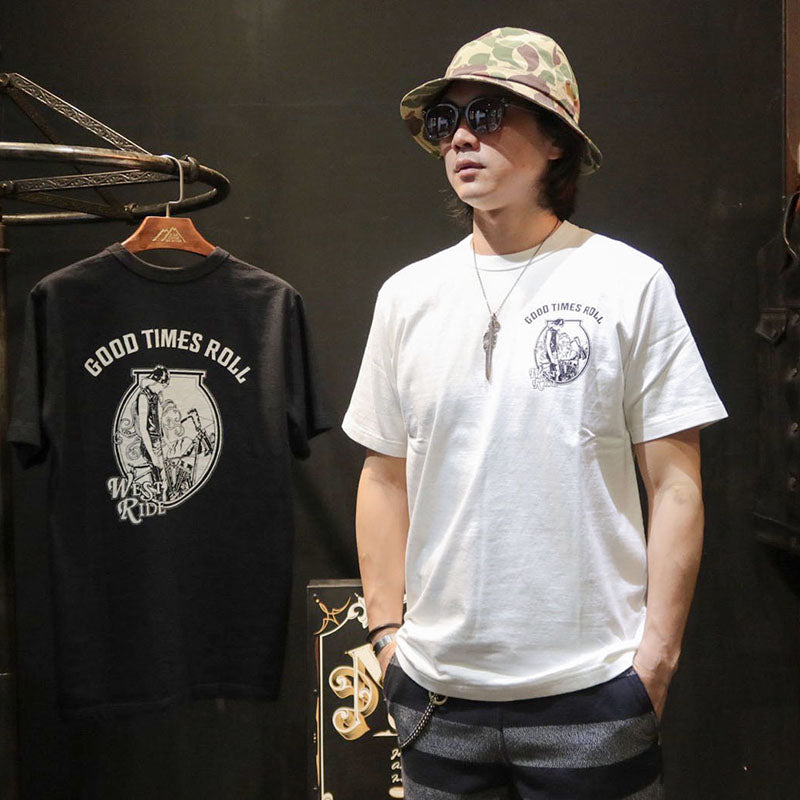 May club -【WESTRIDE】"GOOD TIMES ROLL" TEE - WHITE