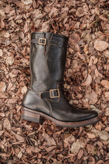 AB-01-ST STEERHIDE ENGINEER BOOTS - BLACK - May club