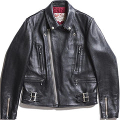 May club -【Addict Clothes】AD-02 Sheepskin Double Riders Jacket - Black（茶芯）