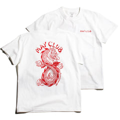 May club -【May club】MAY CLUB X KNUCKLE 8TH ANNIVERSARY TEE - WHITE/RED